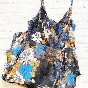 ASTR The Label Floral High Low Wrap Dress